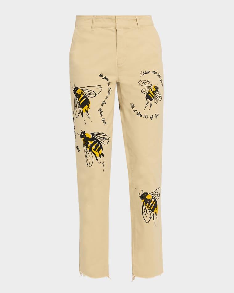 Bee Lieve Straight-Leg Chino Pants by LIBERTINE
