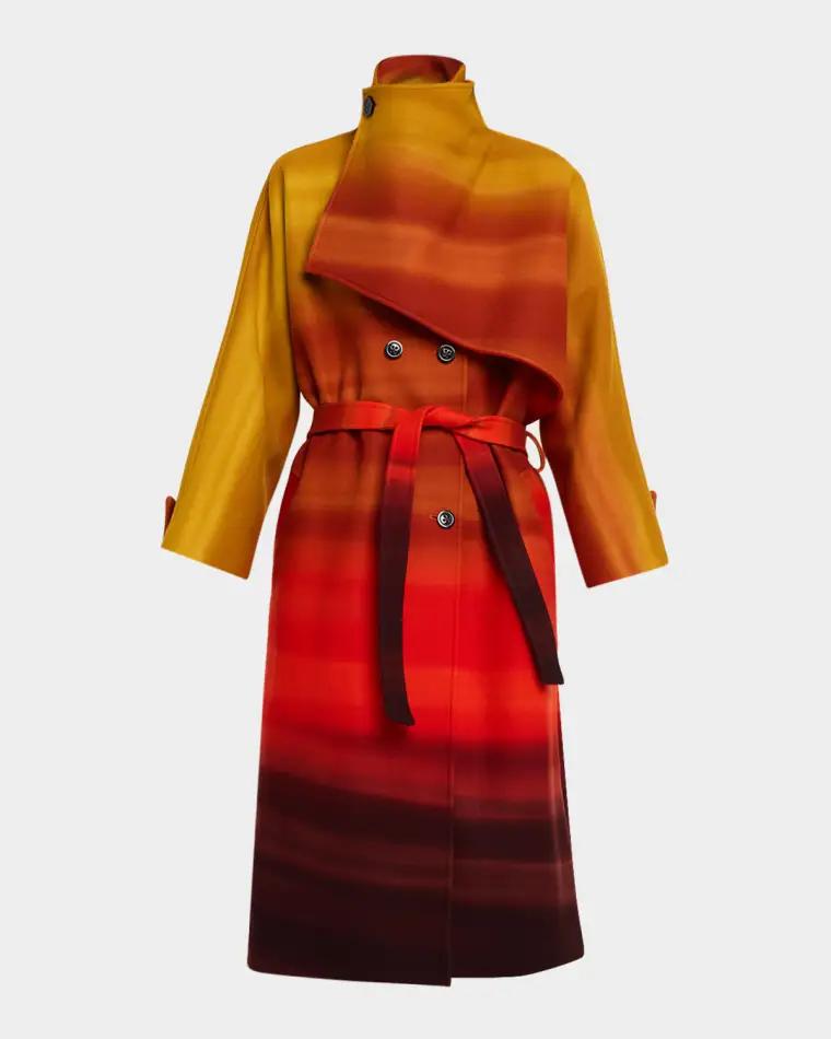 California Sunset New Wave Double-Breasted Coat by LIBERTINE