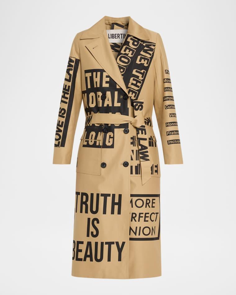 Democracy Lean Trench Coat by LIBERTINE