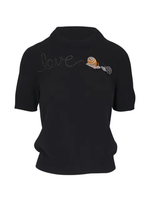 Snail Love short-sleeve sweater by LIBERTINE