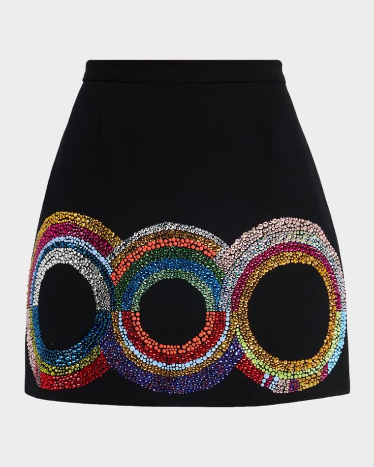 Sonia Crystal Cashmere Mini Skirt by LIBERTINE