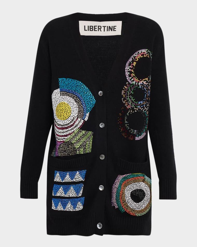 Sonia Crystal Cashmere Oversized Cardigan by LIBERTINE