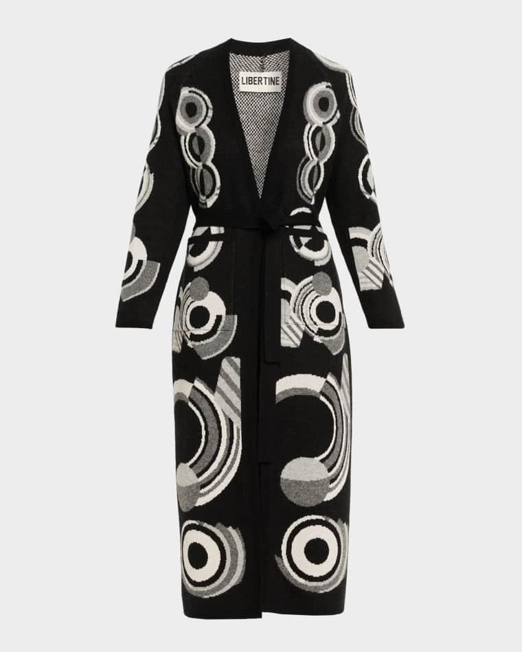 Sonia Long Belted Cashmere Cardigan by LIBERTINE