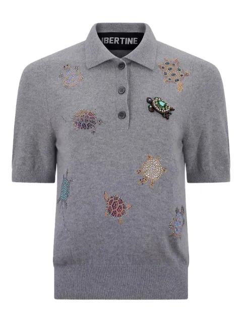 embellished turtle polo shirt by LIBERTINE