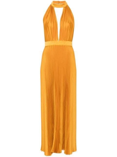 Chateau pleated maxi dress by L'IDEE