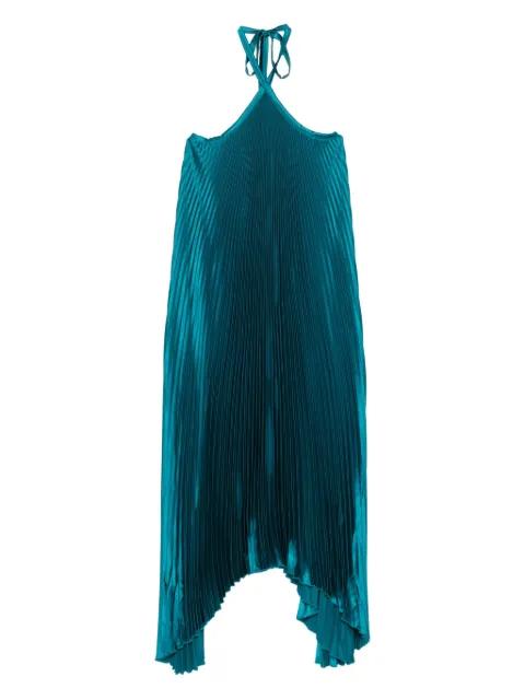 Deesse pleated halterneck gown by L'IDEE