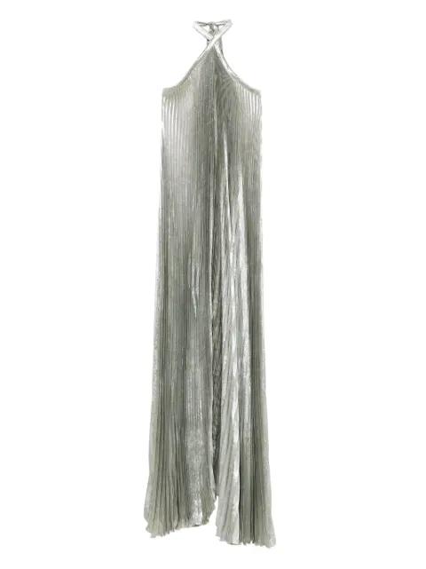 Deesse pleated halterneck gown by L'IDEE
