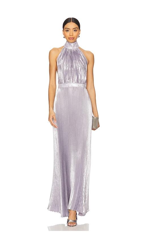 L'IDEE Eden Dress in Metallic Silver by L'IDEE