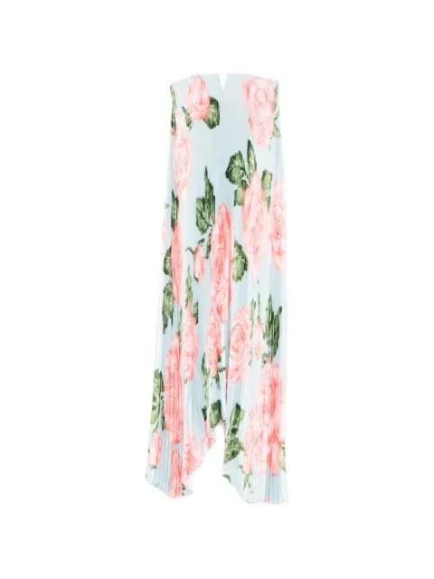 floral pleated maxi dress by L'IDEE