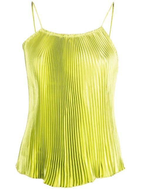 fully-pleated sleeveless blouse by L'IDEE