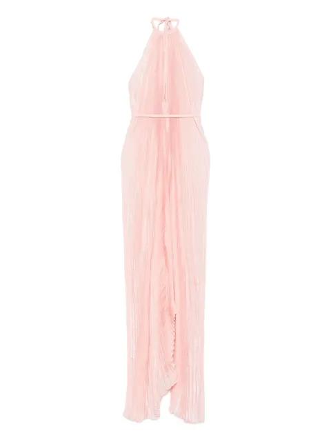 pleated halterneck gown by L'IDEE