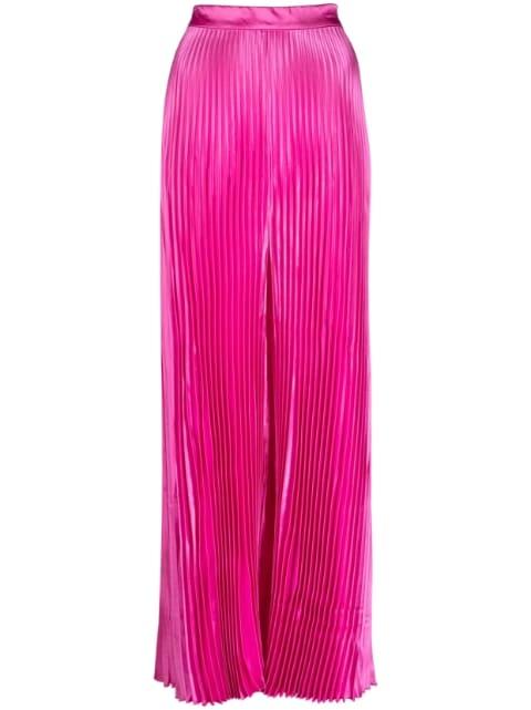 pleated high-waisted trousers by L'IDEE