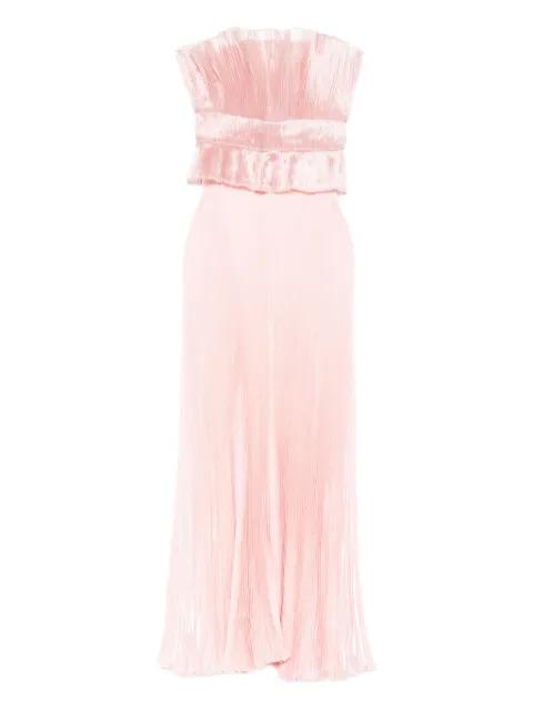 pleated ruffled gown by L'IDEE