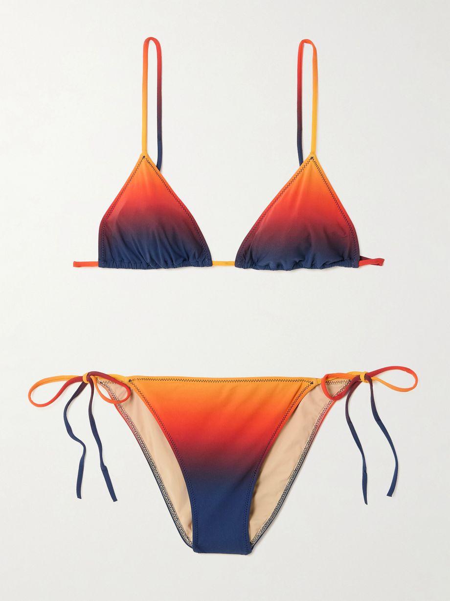 Trentasei dégradé triangle halterneck bikini by LIDO