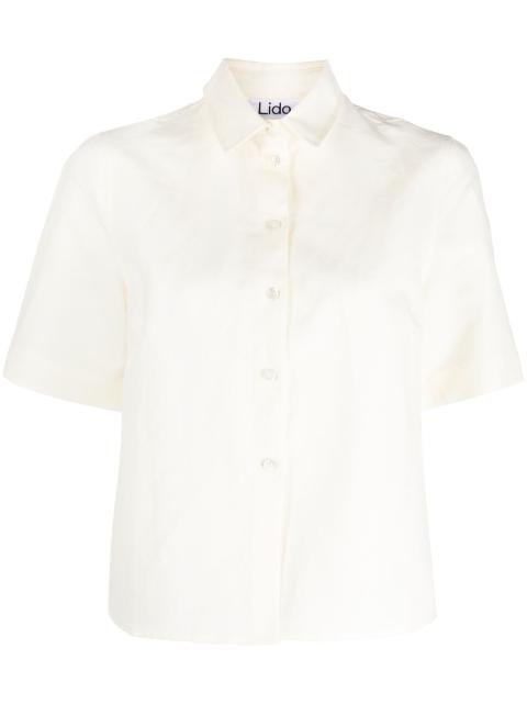 short-sleeve linen-blend shirt by LIDO