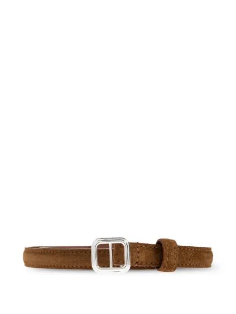 Georgia square buckle slim belt by LIE STUDIO