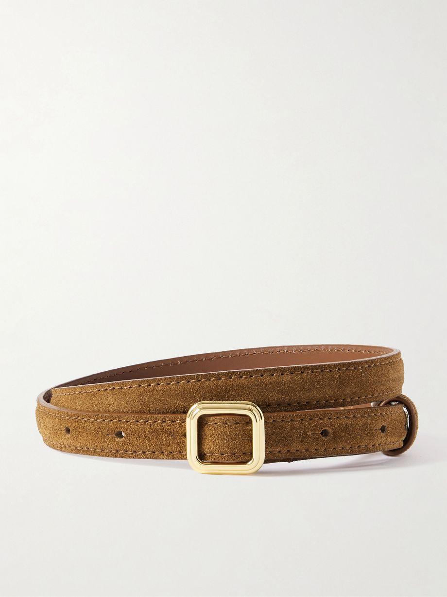 The Georgia Slim suede belt by LIE STUDIO