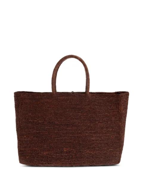 large Charlotte raffia tote bag by LIE STUDIO