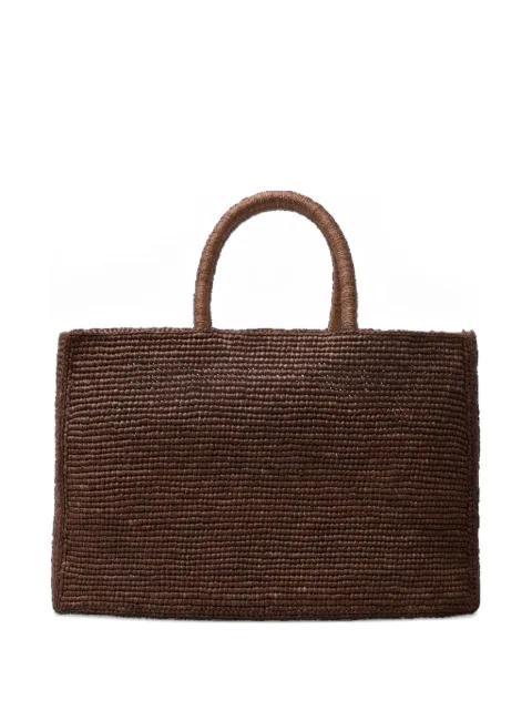 large The Charlotte raffia tote bag by LIE STUDIO