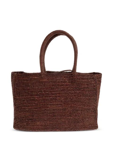 small Charlotte woven tote bag by LIE STUDIO