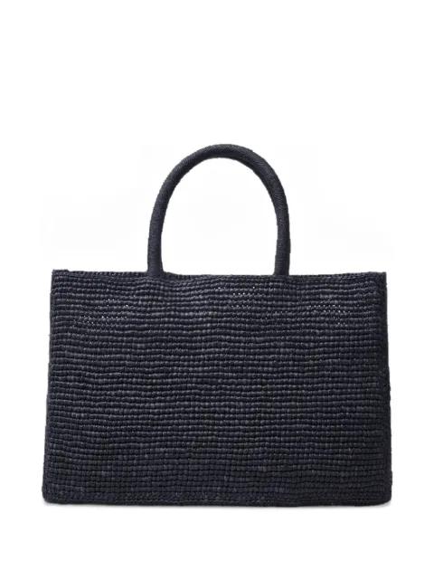 small The Charlotte raffia tote bag by LIE STUDIO
