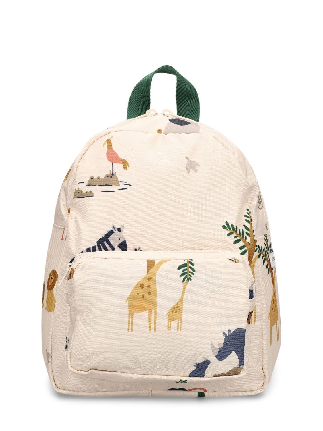 Animal Print Recycled Nylon Backpack by LIEWOOD