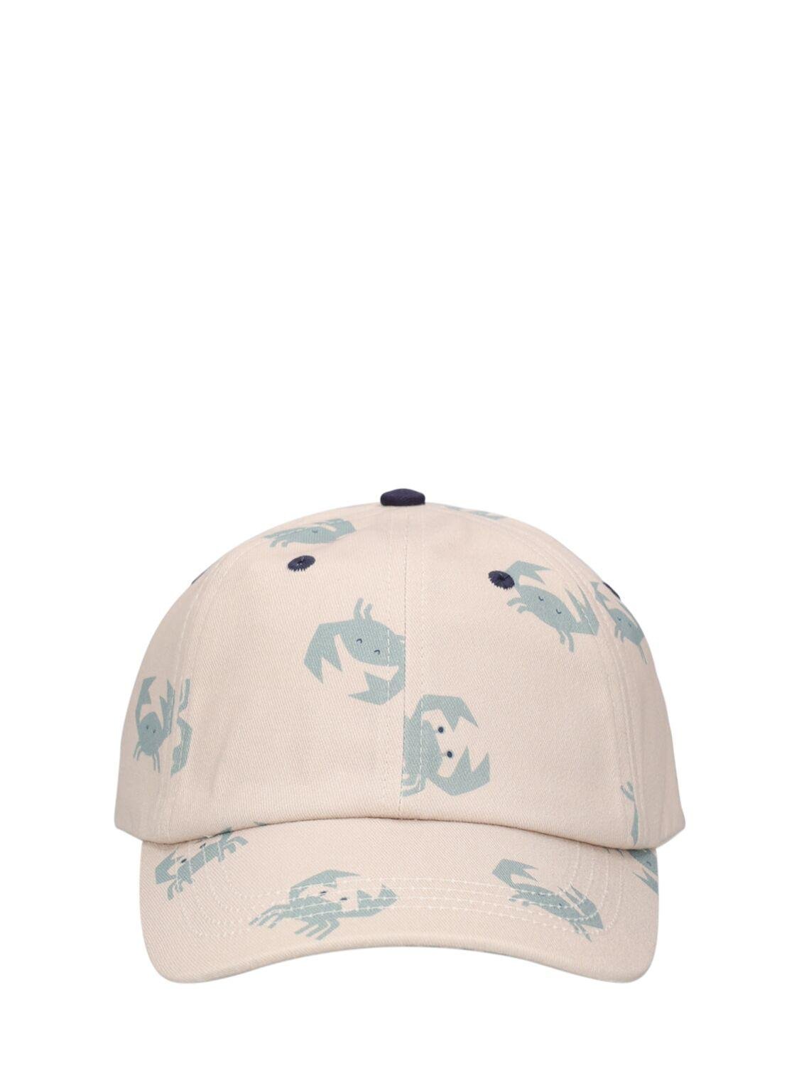 Crab Print Organic Cotton Hat by LIEWOOD