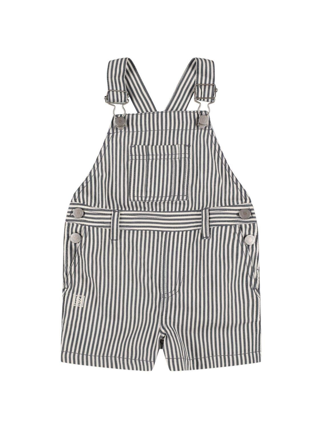 Striped Organic Cotton Overalls by LIEWOOD