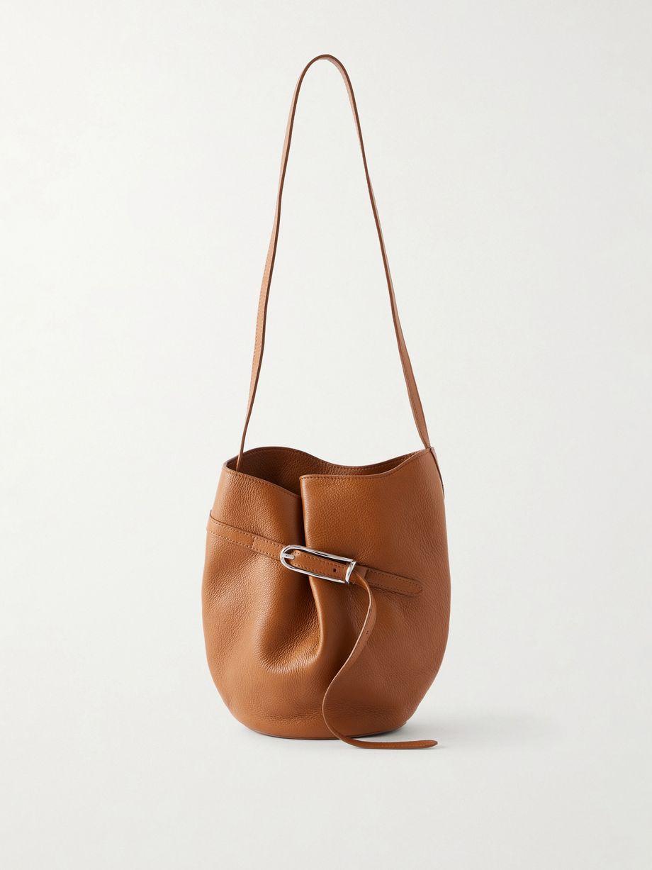 Belted leather bucket bag by LIFFNER