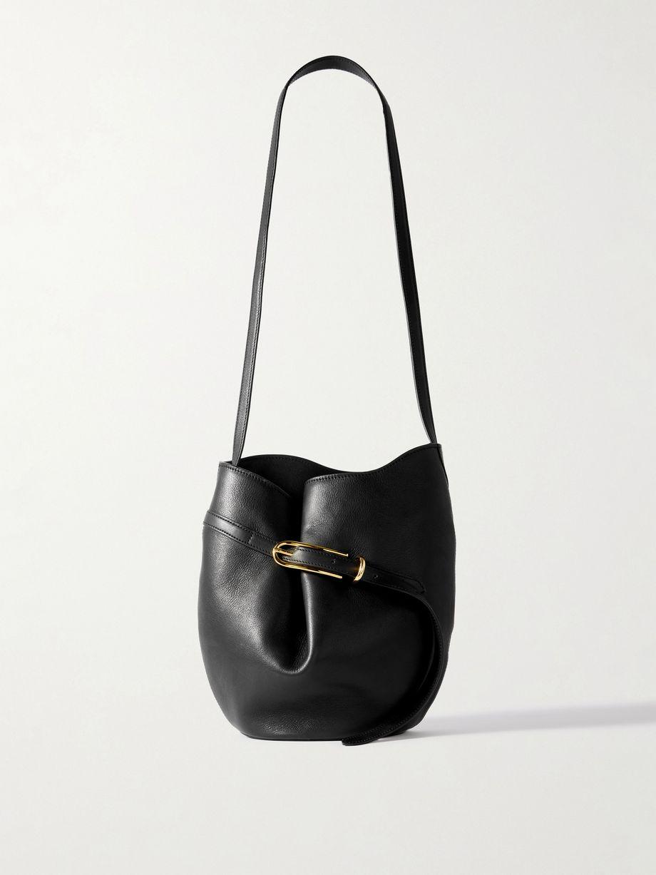 Buckled leather bucket bag by LIFFNER
