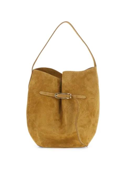 large Belted Bucket suede bucket bag by LIFFNER