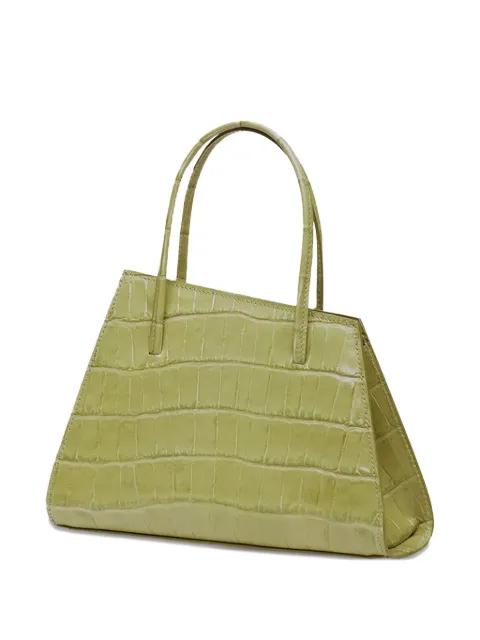 mini croc-embossed leather top-handles tote bag by LIFFNER