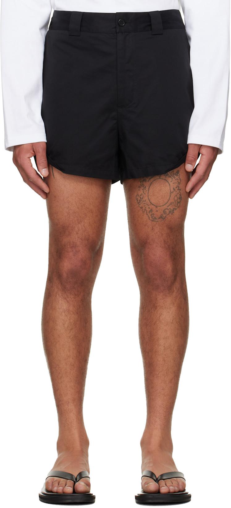 Black Rolled-Hem Shorts by LII
