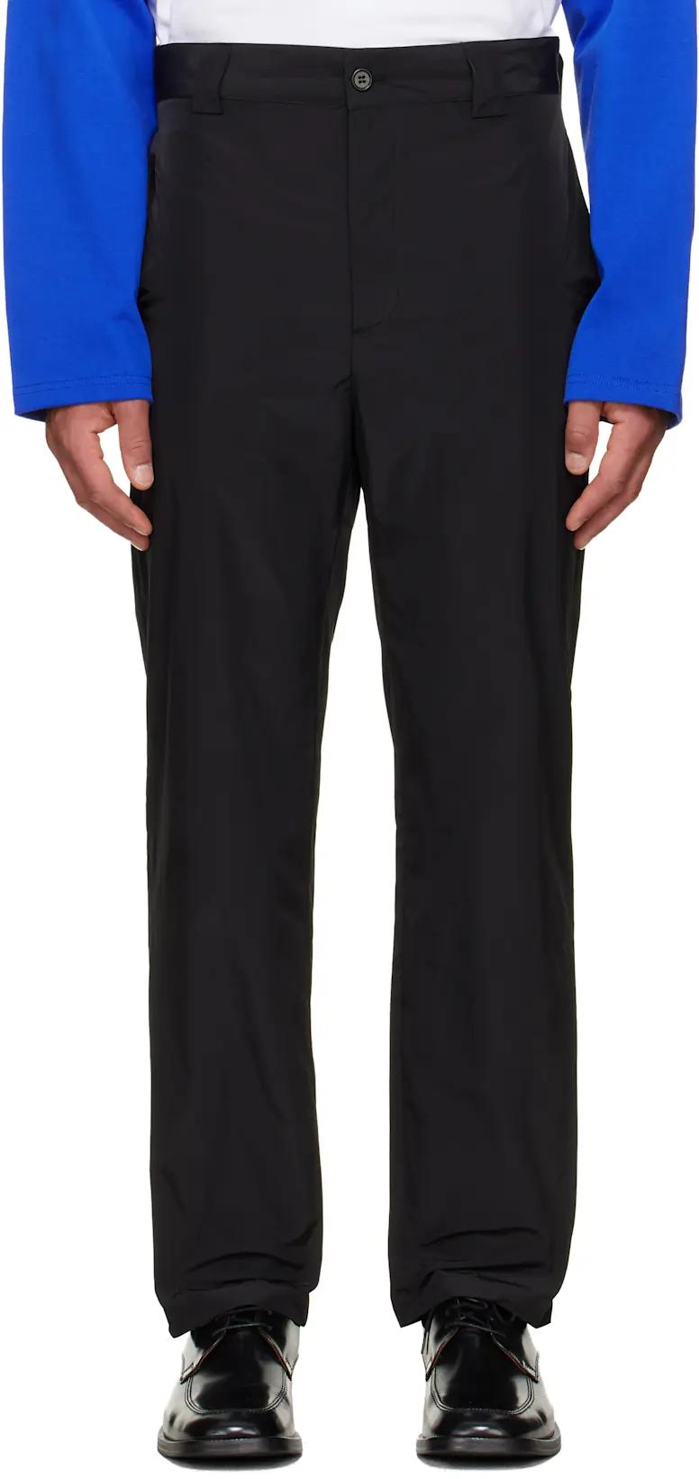 Black Straight Fitted Active Trousers by LII
