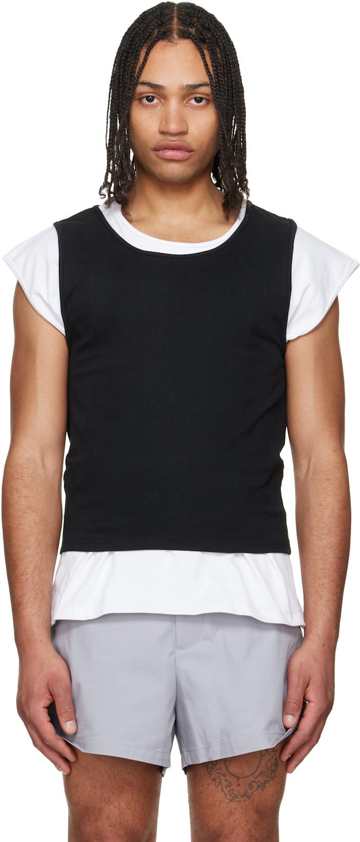 Black & White Tank-Layer T-shirt by LII