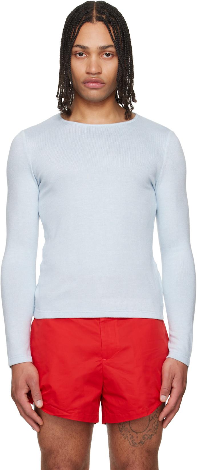Blue Fitted Sweater by LII