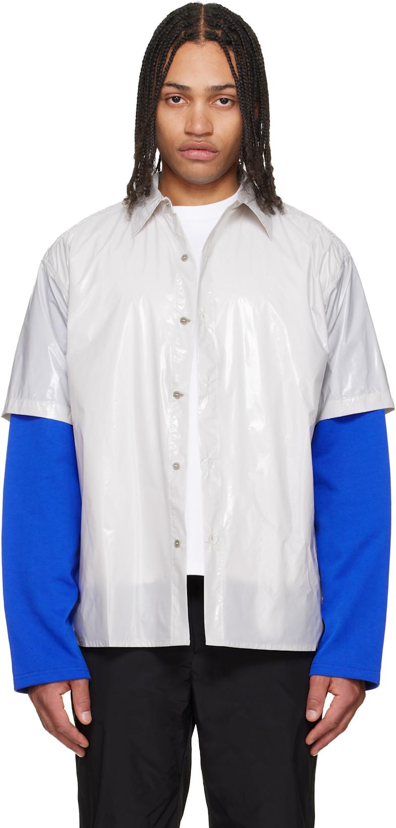 Gray Gloss Short-Sleeve Shirt by LII