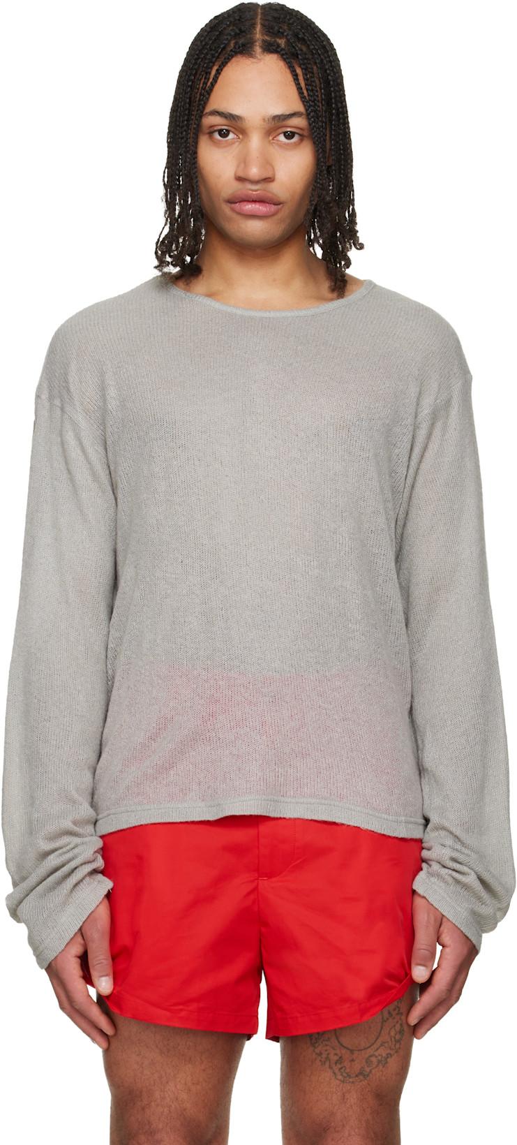 Gray Open-Knit Sweater by LII