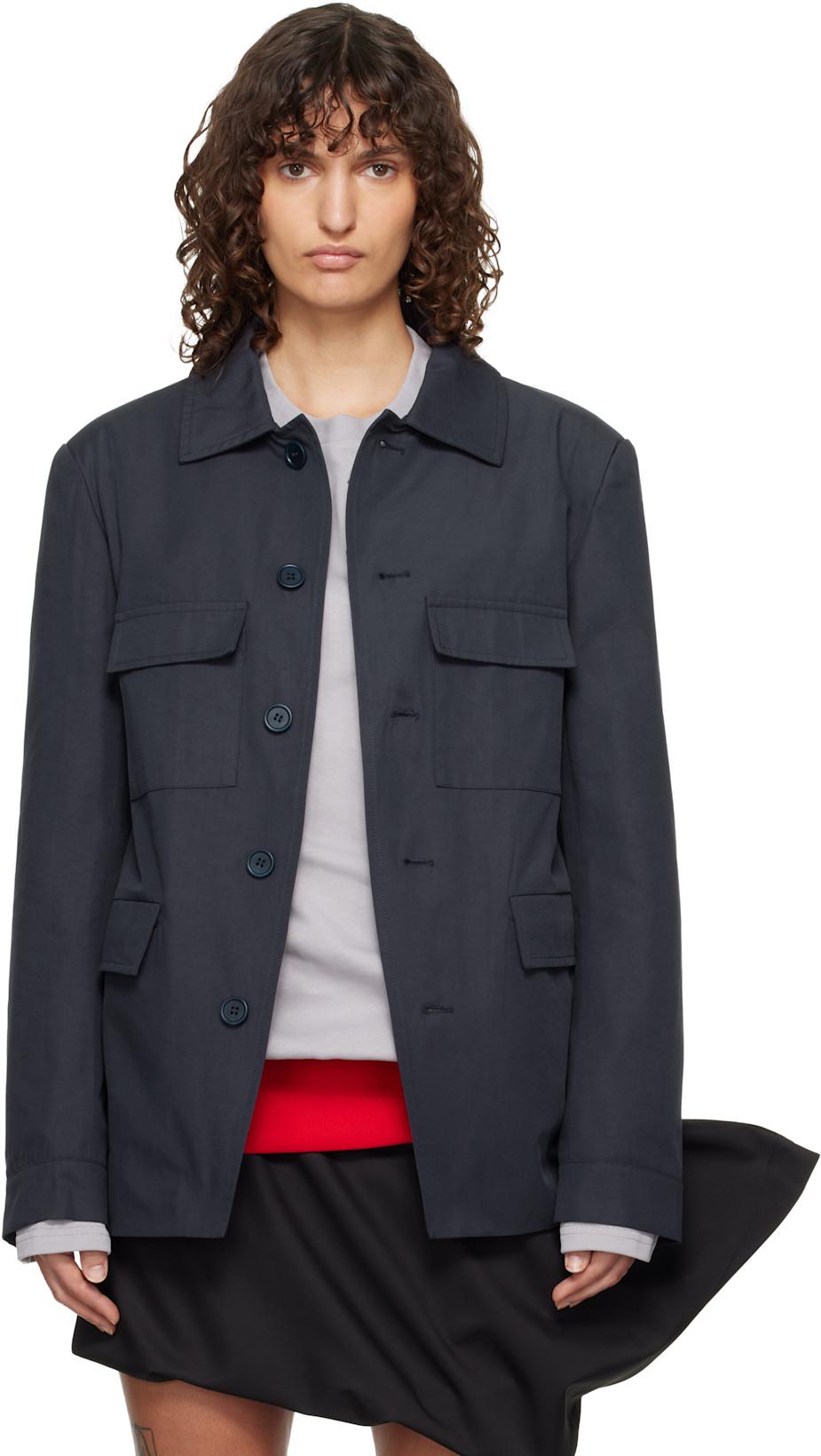 Navy Military Jacket by LII