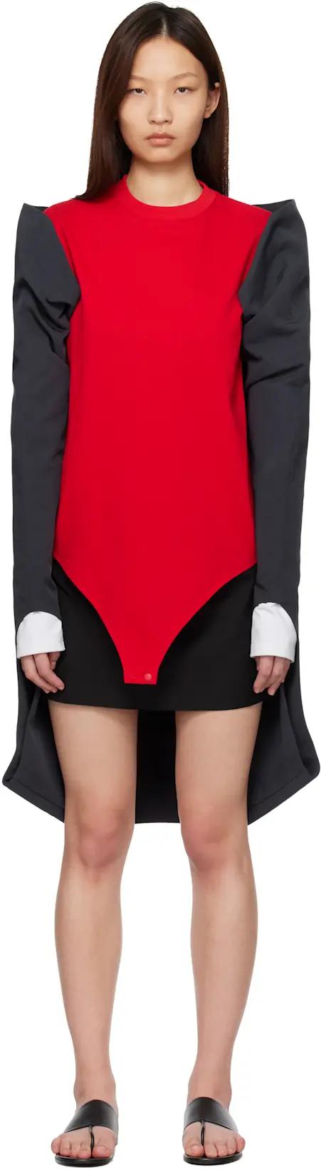 Navy Reverse Shrug Top by LII