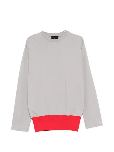 contrast-hem long-sleeve T-shirt by LII