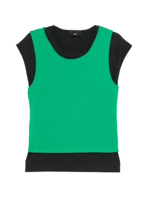 layered sleeveless T-shirt by LII