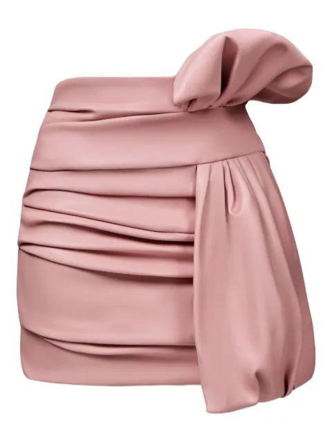 bow-detail draped mini skirt by LIKA