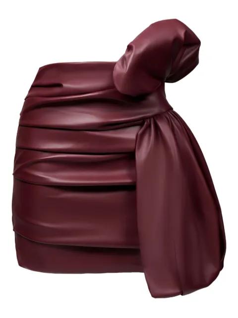 bow-detail draped mini skirt by LIKA