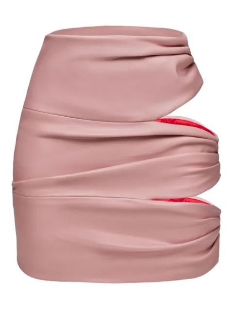 cut-out draped mini skirt by LIKA