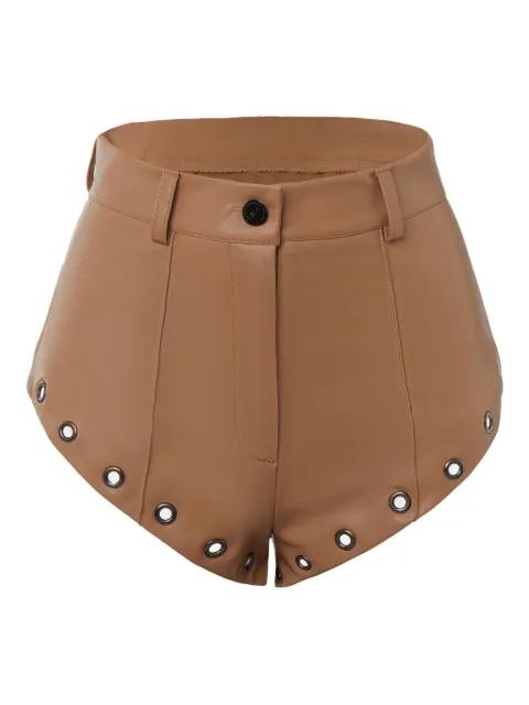 detachable-leg lace-up eyelet straight trousers by LIKA