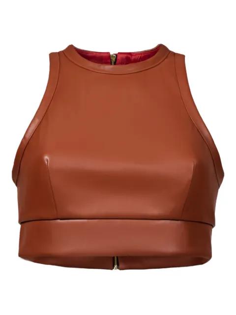 faux-leather top by LIKA