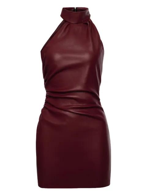 high-neck draped mini dress by LIKA