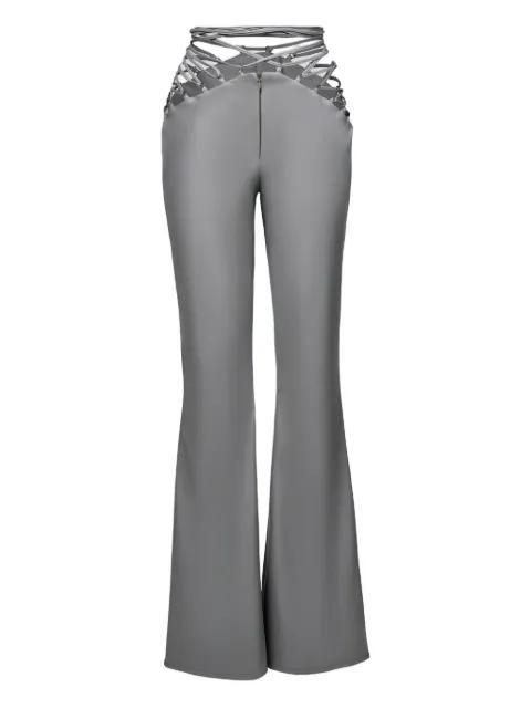 lace-up flared trousers by LIKA