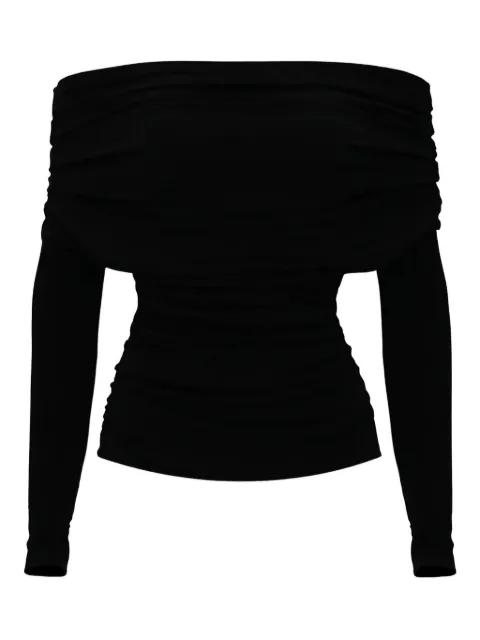 off-shoulder draped top by LIKA